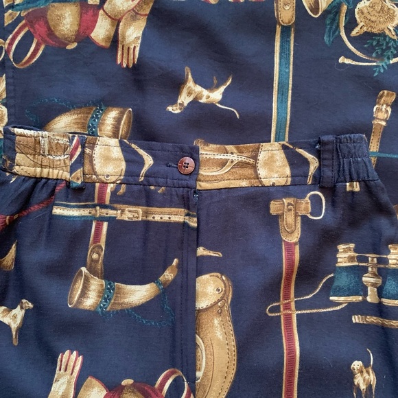 Vintage horses print skirt - Picture 4 of 5